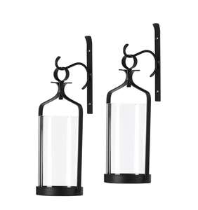 Elegant Handcrafted Metal Wall <b>Candle</b> <b>Sconce</b> with Curved Arm Design Modern Christmas & Easter Decor for Entryway and Hallway - Product Image 2