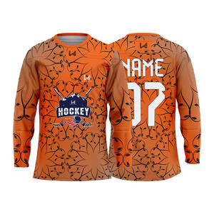 Camisetas de Hockey sobre Hielo Personalizadas, Transpirables, con Estampado por Transferencia de Calor, 100% Poliéster, Profesionales, Unisex para Adultos, con Nombres de Equipos Personalizados - Product Image 1