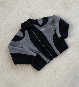 OEM personnalisé logo couleur bloc épais col montant hommes veste sherpa culture personnalisée teddy polaire homme veste homme - Product Image 5