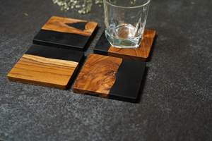 Posavasos de madera redondo de resina de nueva tendencia para bebidas, producto de gran oferta y posavasos de madera de la mejor calidad para regalo de restaurante de Hotel en casa - Product Image 3
