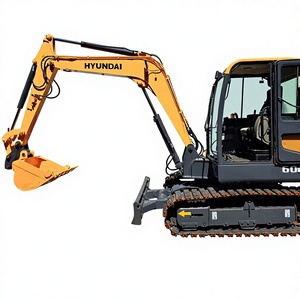 Excavadora de cadenas Hyundai amarilla 2019 en excelentes condiciones, motor Yanmar, 6 toneladas, capacidad de cazo de 0.35m para construcción - Product Image 1