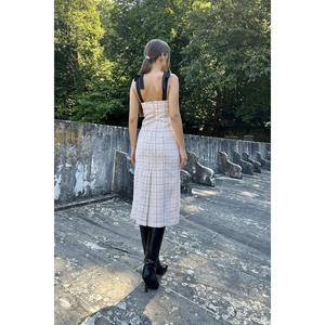 Vestidos sin Tirantes con Cintura Natural en Color Rosa Polvo al por Mayor - Product Image 1