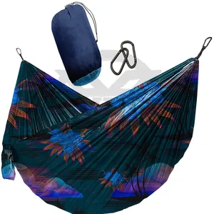 New Sublimation Heavy Duty Hammock with Parachute Nylon Fabric Camping Accessories & Camping Gear for Outdoor Activities