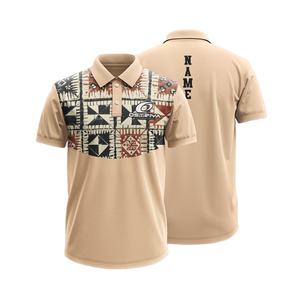 Vente chaude Chemises polo pour hommes à motif tribal Grande taille T-shirt de sport Chemises polo personnalisées par sublimation - Product Image 1