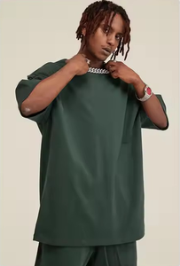 T-shirts à épaules tombantes oversize tendance de nouveauté OEM T-shirt en relief respirant pour hommes avec logo et design personnalisés - Product Image 2