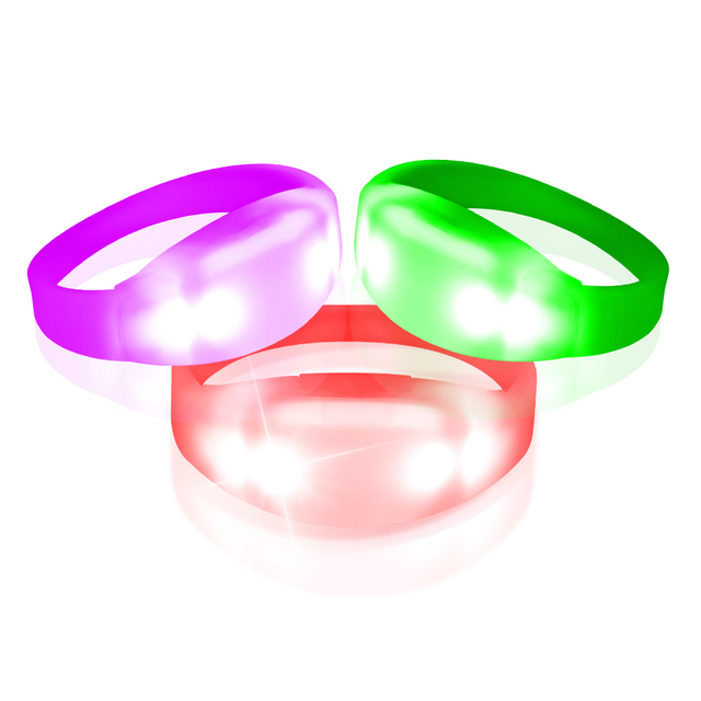 RGB Color Changing Light-Up Wristbands for Party Graduation Remote-Controlled Flashing Bracelets for Interactive Crowd