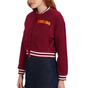 Meilleur matériel fait taille sur mesure prix raisonnable veste universitaire Sherpa pour femmes/blouson d'aviateur pour femmes de haute qualité sur mesure - Product Image 1