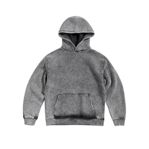 Nouvelle arrivée décontracté lavage à l'acide 100% coton hommes lavage à l'acide sweats à capuche prix de gros surdimensionné lavage à l'acide sweats à capuche adultes 2026 - Product Image 1