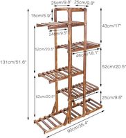 Rak Tanaman Kayu Berkualitas Tinggi untuk Bunga Taman/Tanaman Hijau Ramah Lingkungan Kayu Pinus Vietnam Model MSP No.2.6.