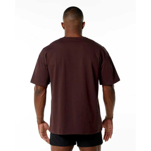 เสื้อยืดคอกลมผู้ชาย 100% ผ้าฝ้าย แขนสั้น ทรงหลวม ดีไซน์เรียบง่าย สีพื้น ผ้าถัก - Product Image 2