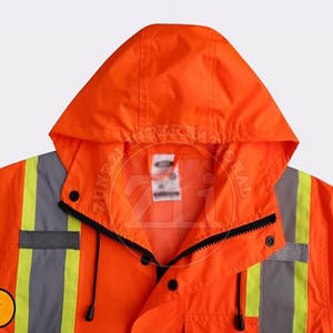 Combinaisons de sécurité haute visibilité respirantes, imperméables, de classe 1 ANSI, avec logo personnalisé, fabriquées en usine - Product Image 2