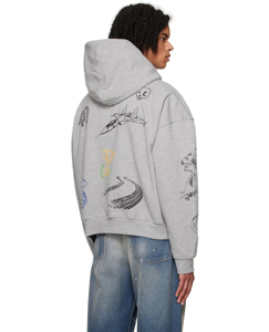 Wholesales Hoodies <b>Dark</b> <b>Grey</b> High Quality Various Colored Thermal Cotton <b>Hoodie</b> Streetwear Oversized Heavyweight Hoodies - Product Image 4