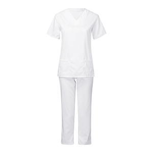 Conjuntos de uniformes médicos de manga corta para clínica dental y hospital femenino, tela de elastano con detección de agujas y fusión sin costuras - Product Image 6