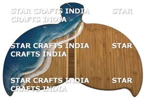 2024 vendeur chaud OEM & ODM planche à découper résine avec planche à fromage en bois ensemble bois d'acacia coupe fromage n'importe quoi conseil - Product Image 4