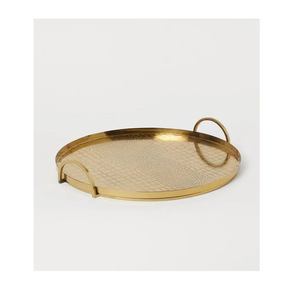 Plateau de service luxueux en laiton avec poignées en laiton pour recevoir et décorer la maison Plateau décoratif en laiton - Product Image 4
