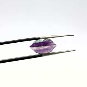 Cuentas de Fluorita Natural en Forma de Labios, 14x8 mm, Talladas a Mano, Dijes de Piedras Preciosas con Forma de Labios, Fluorita Labial - Product Image 2