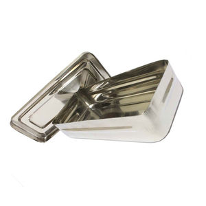 Caja personalizable de acero inoxidable para instrumentos quirúrgicos, bandeja manual de riñón para prácticas dentales, caja Holloware - Product Image 3