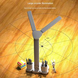 Đèn bàn LED đôi linh hoạt không dây điều khiển bằng cảm ứng Đồng hồ hiển thị thời gian 5V Đèn bàn chăm sóc mắt có thể sạc lại cho trẻ em - Product Image 2