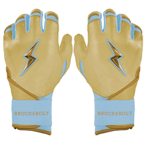 <b>Long</b> Cuff Baseball Batting Gloves 100% Leather Unique Design Wholesale Rate Bruce <b>Bolt</b> - Product Image 1