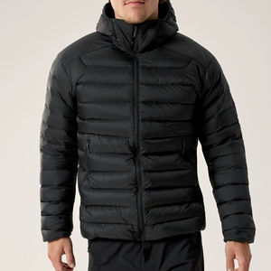 Vêtements d'extérieur de luxe pour hommes Doudoune Ultra légère à capuche pour temps froid Veste coupe-vent respirante avec logo personnalisé - Product Image 1