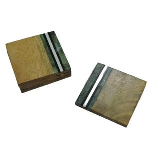 Posavasos de resina cuadrado de mesa de alta calidad con color esmaltado para el hogar y Hotel posavasos para servir té y café - Product Image 4