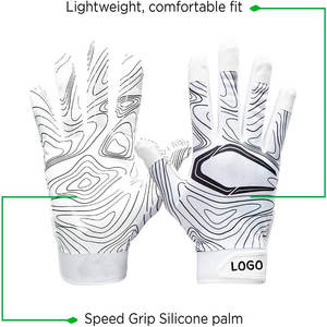 Gants de Football américain pour hommes de haute qualité Latex écran tactile étanche Super ajustement serré respirant poignée sécurisée dragonne - Product Image 3