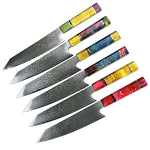Cuchillo de chef de acero de Damasco de estilo japonés profesional Venta caliente con cuchillo de cocina afilado de madera para chef hecho en Pakistán - Product Image 2