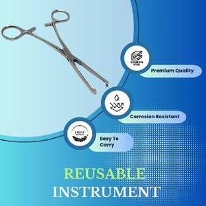 คีมหนีบเนื้อเยื่อ allis อุปกรณ์ผ่าตัดทำจากสเตนเลสสตีลคุณภาพระดับพรีเมียมเครื่องมือแบบแมนนวลสำหรับมืออาชีพทางการแพทย์คีมหนีบอัลลิส - Product Image 5