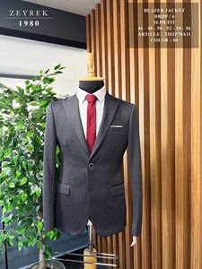 Hot Sale Business Blazer Jacket For Men <b>Viscose</b> And <b>Polyester</b> <b>Fabric</b> High Quality Luxury Elite elegant Custom Made Blazer Jacket - Product Image 3