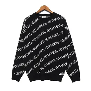 Hot Selling Jacquard Knit Designer Knitwear Winter Pullover Sweater Men