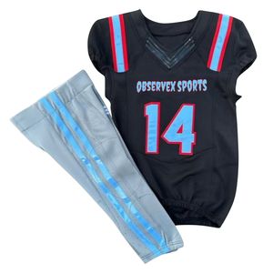 Conjunto de uniformes de fútbol americano de poliéster 100%, nuevo estilo transpirable hecho en América - Product Image 1
