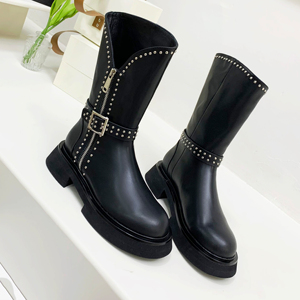 Botas con tachuelas transparentes para mujer, botines coreanos sexys de marca de alta calidad para invierno - Product Image 1