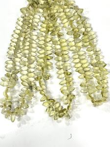 Cuentas de Briolette con forma de marquesa facetadas de moda de lujo de cuarzo de hielo Natural AAA 7x14mm tamaño 17 pulgadas hebra - Product Image 2