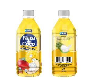 Nata de coco en bouteille PET de 350ml-étiquette privée-échantillon gratuit-conception fournisseur vietnamien à prix compétitif