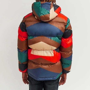 Veste imperméable en nylon et coton pour homme, col montant décontracté, fermeture éclair, matelassée, logo frontal, fournisseur en gros - Product Image 2