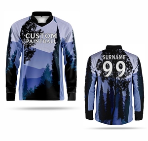 เสื้อเจอร์ซีย์เพนท์บอลระเหิดได้ตามต้องการพร้อมชื่อทีมและโลโก้ระบายอากาศได้ดีผ้าโพลีเอสเตอร์แบบแห้งเร็ว - Product Image 5