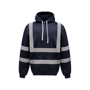 Vêtements de travail de sécurité haute visibilité réfléchissant ANSI classe 2 étanche LED Flash respirant Logo sweat à capuche de sécurité pour hommes - Product Image 3