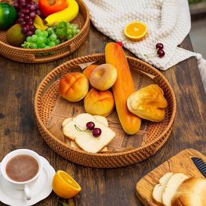 Juego de bandejas de ratán Tampa con asas para servir en fiestas, bodas, mesas de café, camas, cocina, Bandejas para servir al por mayor - Product Image 3