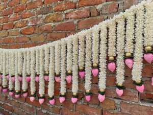 Solawood Rose Lotus Porte Toran Écologique Indien Diwali Décoration Pooja Mandir Porte Suspendue Bandarwar toile de fond décoration - Product Image 5