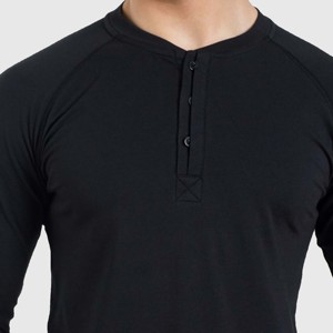 M024 เสื้อยืดแขนยาวลำลองทรงสลิมฟิตสีดำ - Product Image 6