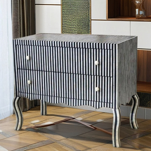 Mueble de Almacenamiento para Sala de Estar o Dormitorio, Diseño Floral Moderno con Incrustaciones de Hueso Hechas a Mano, Alta Calidad - Product Image 5