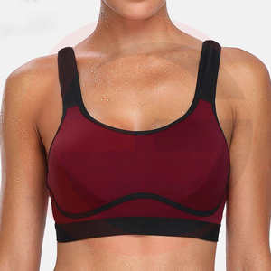 Produit chaud haut pour Impact soutien Fitness sport soutien-gorge pour Yoga Gym entraînement sans couture rembourré avant Logo maille décoration grande taille - Product Image 5