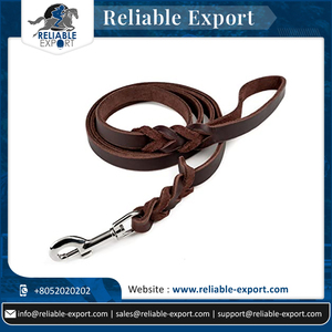 2023 dernière collection laisse en cuir de chien véritable fait à la main avec décoration en dentelle rembourrée disponible au prix de gros - Product Image 2