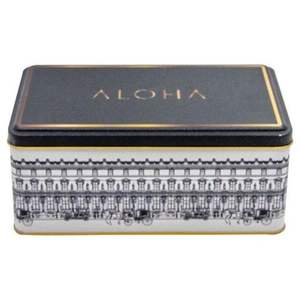 กล่องดีบุกโลหะทรงสี่เหลี่ยมผืนผ้าแนววินเทจขนาด140x240x100มม. 3.1L ที่เก็บของที่นูนเกรดอาหารรีไซเคิลได้สำหรับภาพประกอบในเมือง - Product Image 2