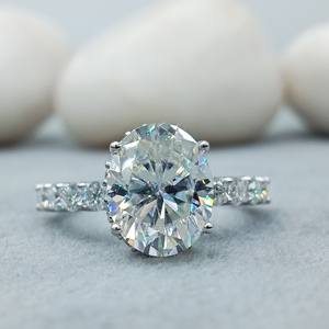 Bague de fiançailles pour femme Solitaire VVS Lab Grown 1ct Round Cut Diamond 14k 18k Gold Certified GIA IGI - Product Image 1