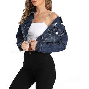 Vestes Jeans Grande Taille Design Personnalisé Imprimé pour Femmes Fabricant Pakistan Vestes Jeans pour Femmes - Product Image 2