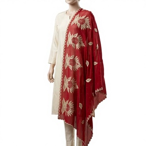 Lot de 12 foulards hijab en mousseline pour femmes africaines, brodés de fleurs et de strass, doux, légers et respirants, pour l'été - Product Image 1