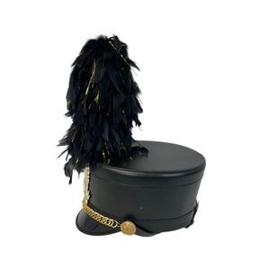 Chapeau Shako d'Infanterie Française Napoléonienne de Haute Qualité en Cuir de Vache avec Plume et Plaque d'Aigle en Laiton - Product Image 2