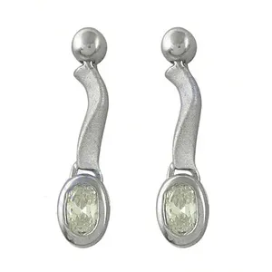 Boucles d'oreilles pendantes en cuivre religieuses avec pierre verte (quartz ou turquoise) pour femmes, à porter au quotidien ou pour les fêtes - Product Image 1