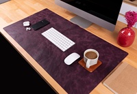 Grand tapis de souris personnalisé en cuir véritable Nouveau décor de bureau Ensemble d'accessoires Tapis de bureau Table Protector-LDP-0058